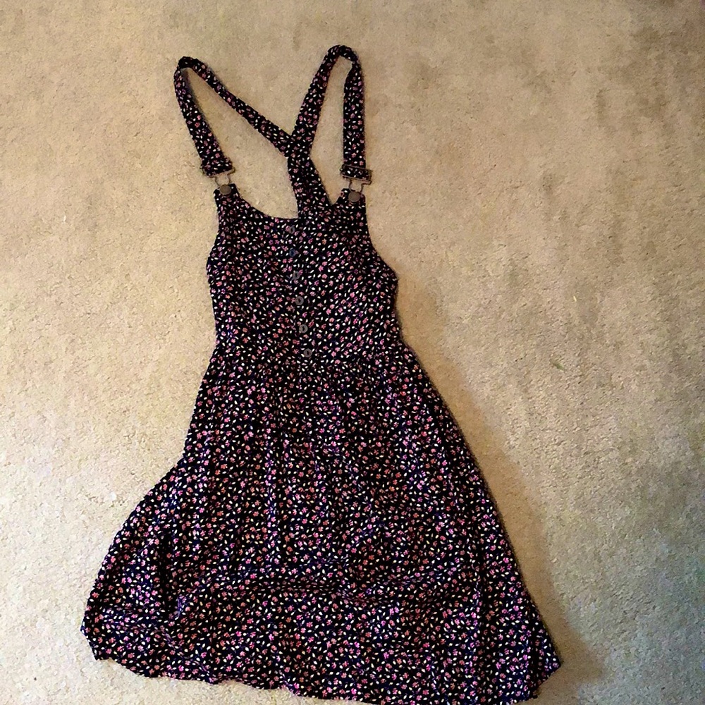 Xhilaration (Target) Cloth Floral Overall Dress- S